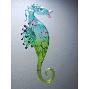 Pier 1 Imports Blown Glass Seahorse 6.5"